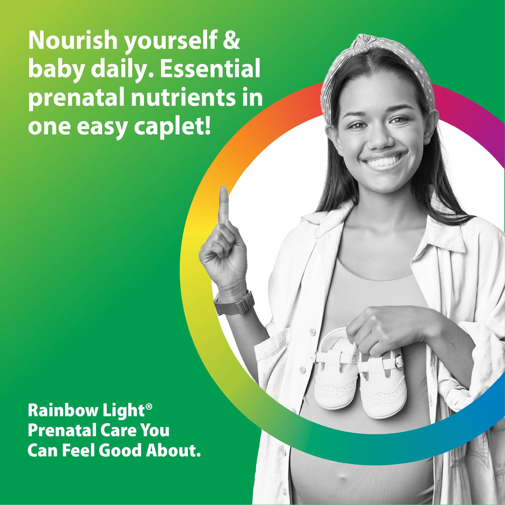 Rainbow Light Prenatal One Multivitamin Support from Conception to Postnatal, High Potency, Clinically Proven Absorption of Vitamin D, B2, Folate, Calcium - FENGGESTORE20