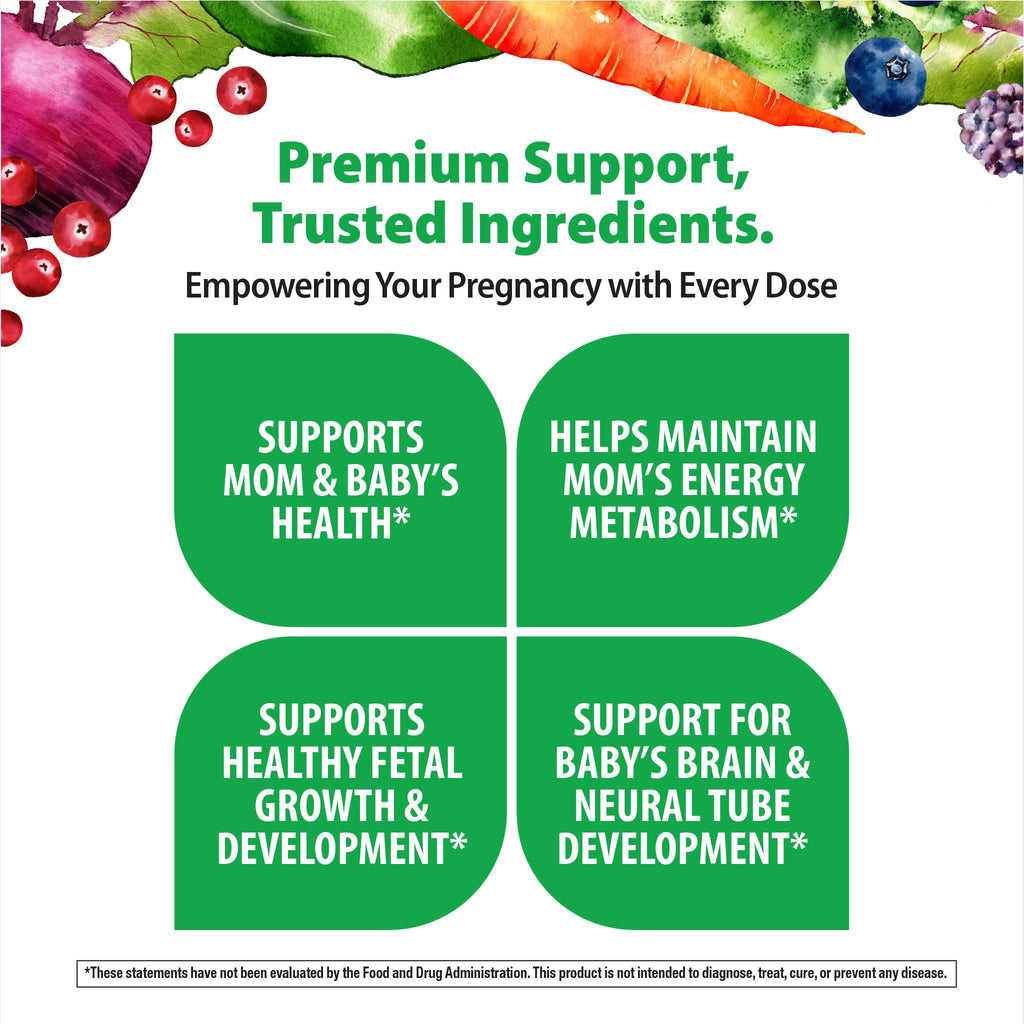 Rainbow Light Prenatal One Multivitamin Support from Conception to Postnatal, High Potency, Clinically Proven Absorption of Vitamin D, B2, Folate, Calcium - FENGGESTORE20