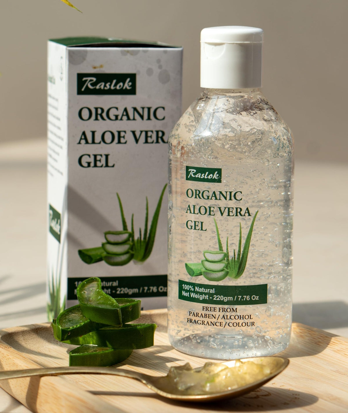 Raslok Aloe Vera Gel | 99% Pure Natural Aloe Gel For Moisturizing Face Skin & Hair Care,Durable Moisturizing Hydrating Soothing, Non-Sticky (7.7 OZ) - FENGGESTORE20
