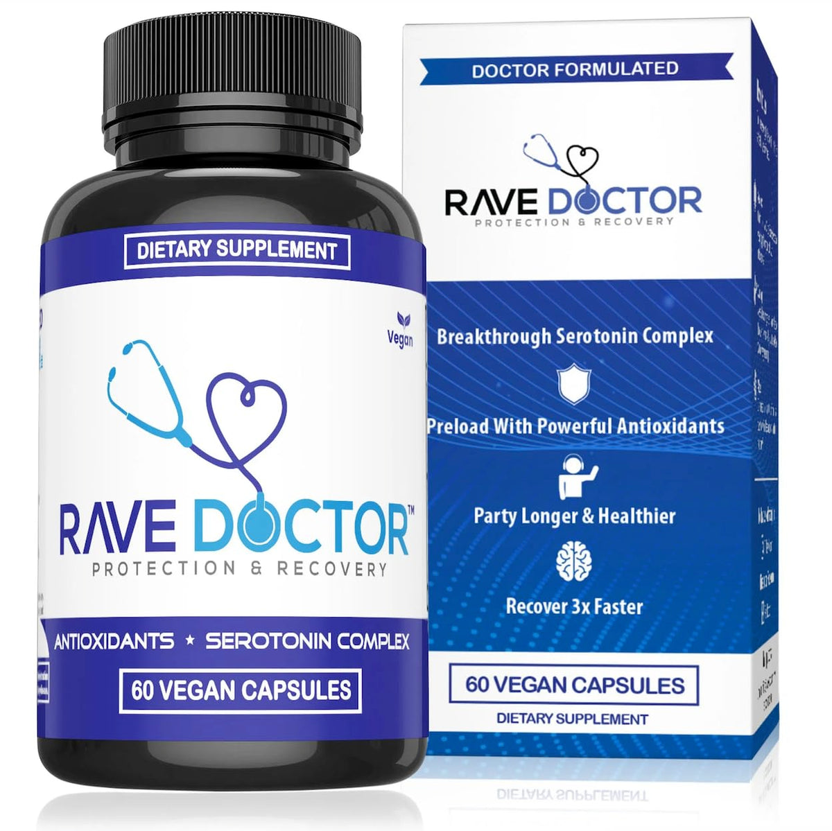 Rave Doctor 5 HTP Supplement - Essential Rave Vitamins for Festival Goers, Rave Accessories, Festival Essentials, Festival Gear, Rave Essentials, 5htp Supplement - FENGGESTORE20