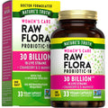 Raw Flora Probiotics for Women | 30 Billion CFU | 33 Capsules | with Cranberry and D-Mannose | Vegan, Non-GMO & Gluten Free Supplement - FENGGESTORE20