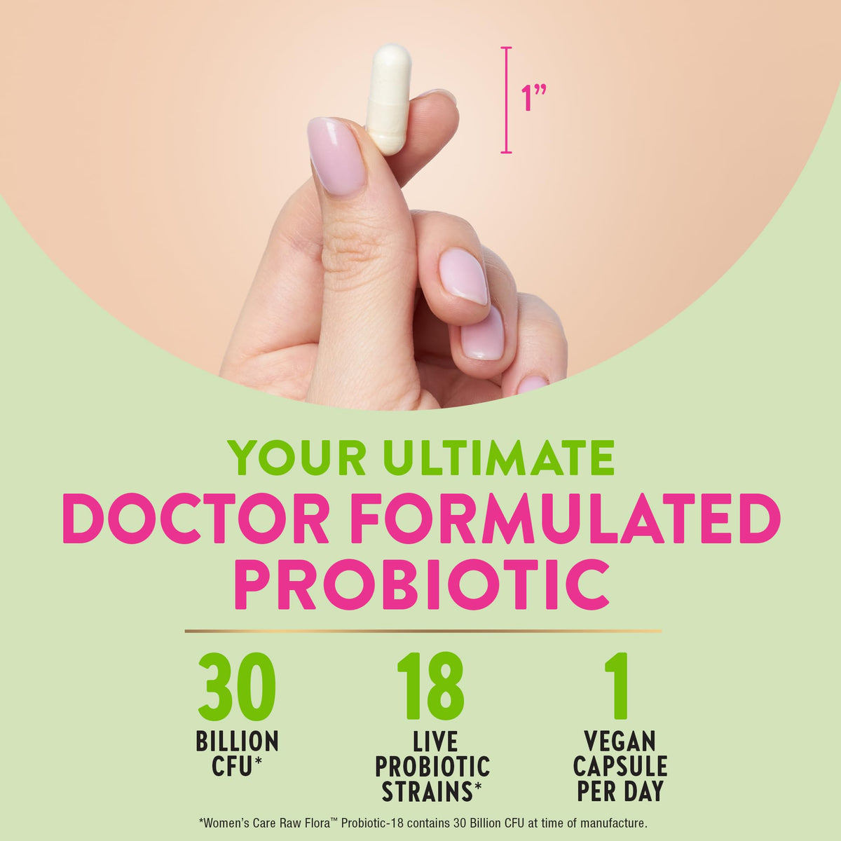 Raw Flora Probiotics for Women | 30 Billion CFU | 33 Capsules | with Cranberry and D-Mannose | Vegan, Non-GMO & Gluten Free Supplement - FENGGESTORE20