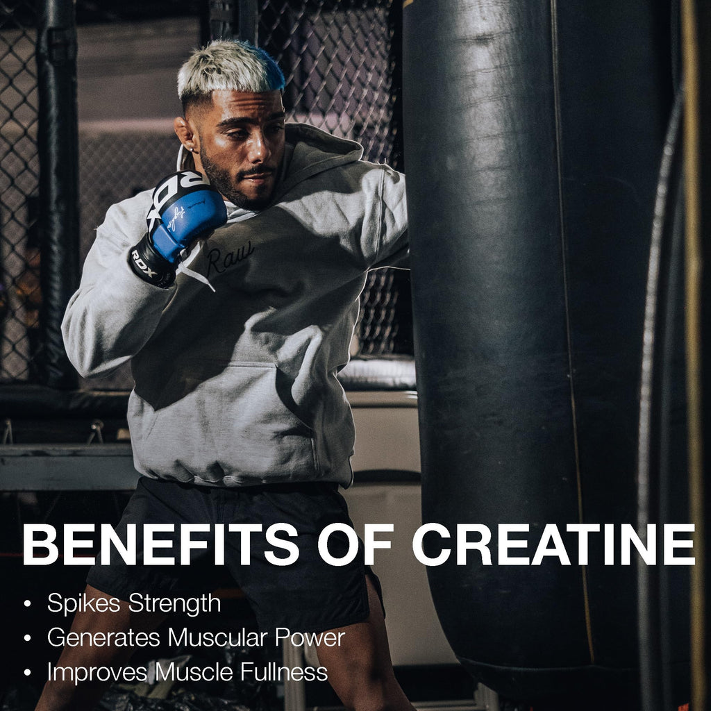 RAW Nutrition Creatine Monohydrate Powder, Unflavored (30 Servings) - Micronized Creatine Monohydrate Supplement for Workout Performance, Build Muscle & Strength - FENGGESTORE20