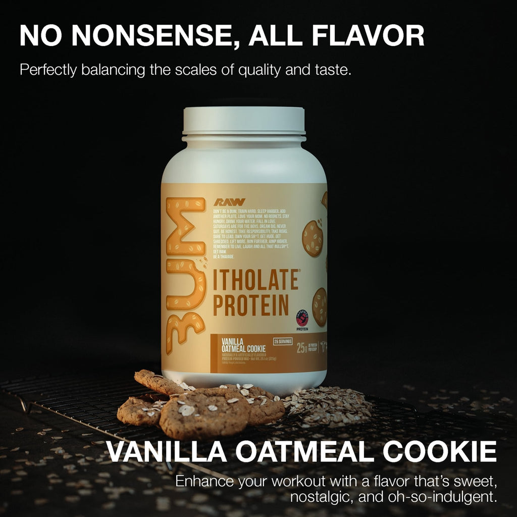 RAW Whey Isolate Protein Powder, Vanilla Oatmeal Cookie (CBUM Itholate Protein) - 100% Grass-Fed Sports Nutrition for Muscle Growth & Recovery - Low-Fat, Low Carb - FENGGESTORE20