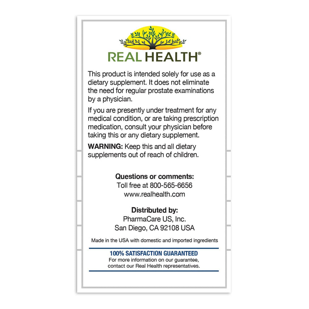 Real Health The Prostate Formula - Prostate Health Supplements for Men, Saw Palmetto Formula for Healthy Bladder and Urinary Support, - FENGGESTORE20