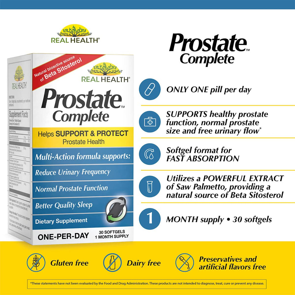 Real Health The Prostate Formula - Prostate Health Supplements for Men, Saw Palmetto Formula for Healthy Bladder and Urinary Support, - FENGGESTORE20