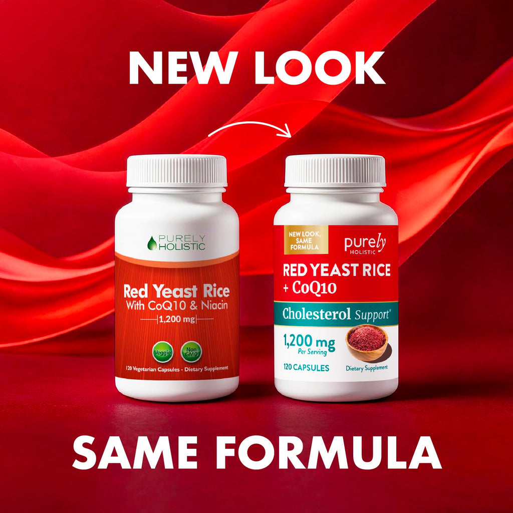 Red Yeast Rice with CoQ10 Supplement | Healthy Cholesterol Levels & Heart Health Support | Extra Strength Red Yeast Rice 1200 MG (600 MG Per Capsule) with Monakolin K - FENGGESTORE20