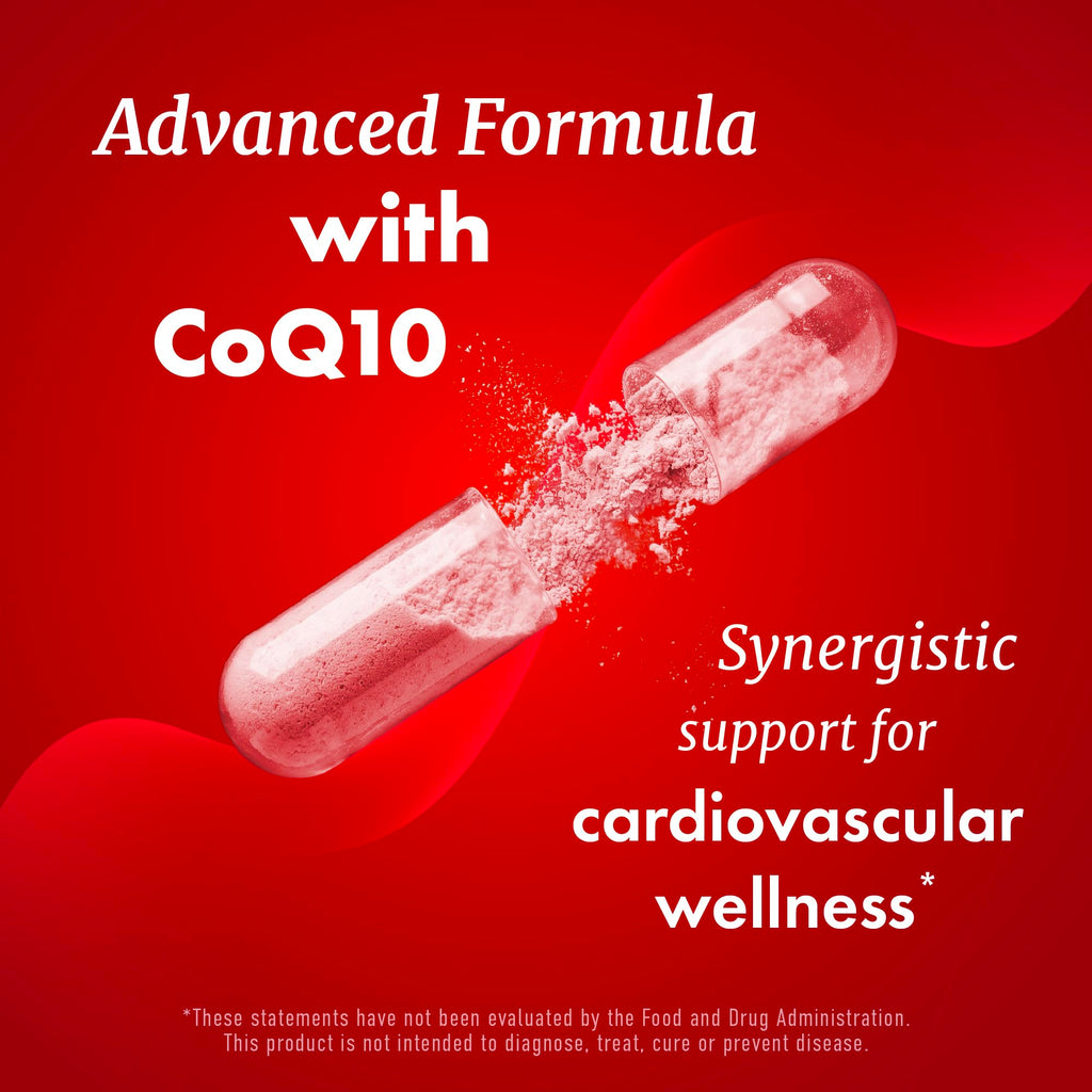 Red Yeast Rice with CoQ10 Supplement | Healthy Cholesterol Levels & Heart Health Support | Extra Strength Red Yeast Rice 1200 MG (600 MG Per Capsule) with Monakolin K - FENGGESTORE20
