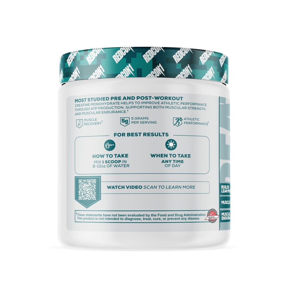 REDCON1 Creatine Monohydrate - Keto Friendly + Vegan Pre & Post Workout Supplement - Creatine Powder to Support Recovery & Athletic Performance (60 Servings) - FENGGESTORE20