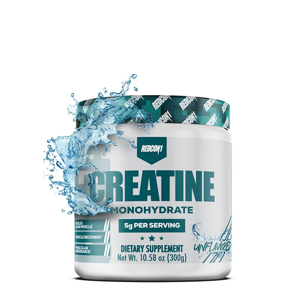 REDCON1 Creatine Monohydrate - Keto Friendly + Vegan Pre & Post Workout Supplement - Creatine Powder to Support Recovery & Athletic Performance (60 Servings) - FENGGESTORE20