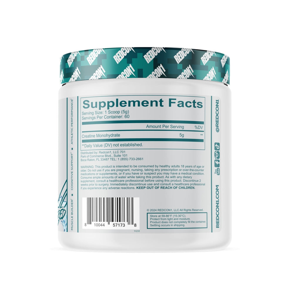 REDCON1 Creatine Monohydrate - Keto Friendly + Vegan Pre & Post Workout Supplement - Creatine Powder to Support Recovery & Athletic Performance (60 Servings) - FENGGESTORE20