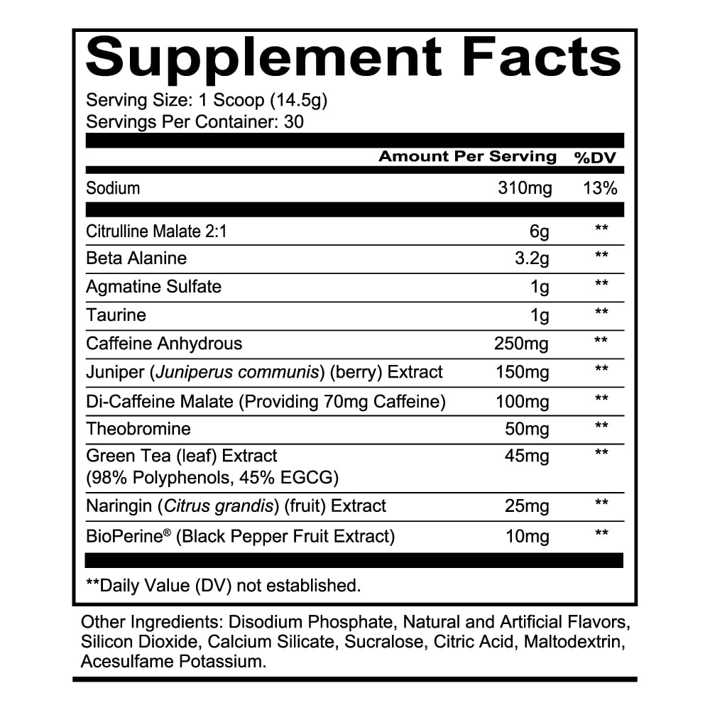 REDCON1 Total War Pre Workout - Beta Alanine + Citrulline Malate Keto Friendly Preworkout for Men & Women with 320mg of Caffeine - Fast Acting -Blue Lemonade (30 Servings) - FENGGESTORE20
