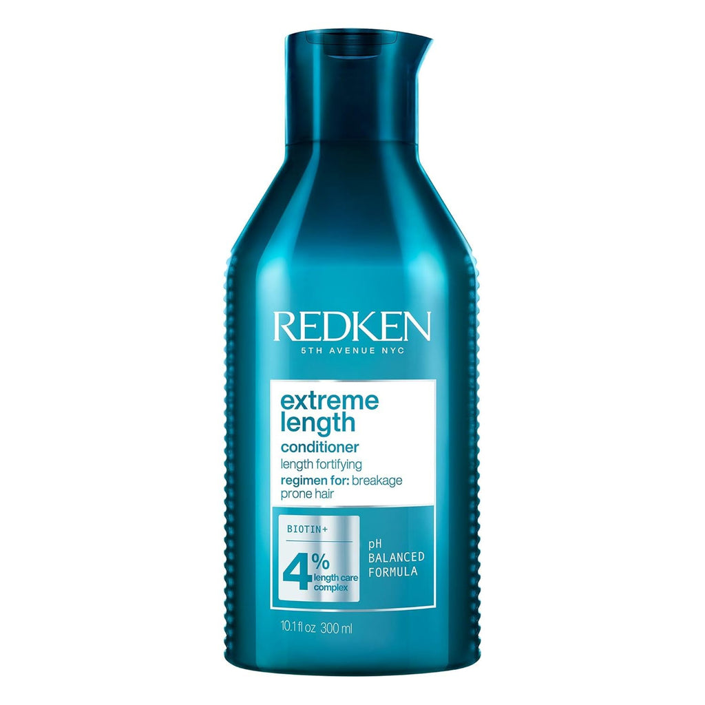 Redken Extreme Length Conditioner For Damaged Hair - Fortifies, Strengthens and Conditions Hair, Infused With Biotin & Castor Oil For Hair Growth, 10.1 Fl Oz - FENGGESTORE20