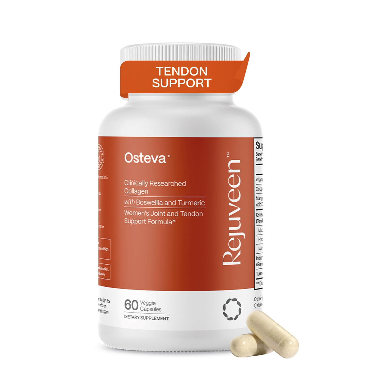Rejuveen Osteva Joint Support Supplement for Women | High Potency Collagen, Turmeric, Boswellia | for Flexible Cartilage & Tendons, - FENGGESTORE20