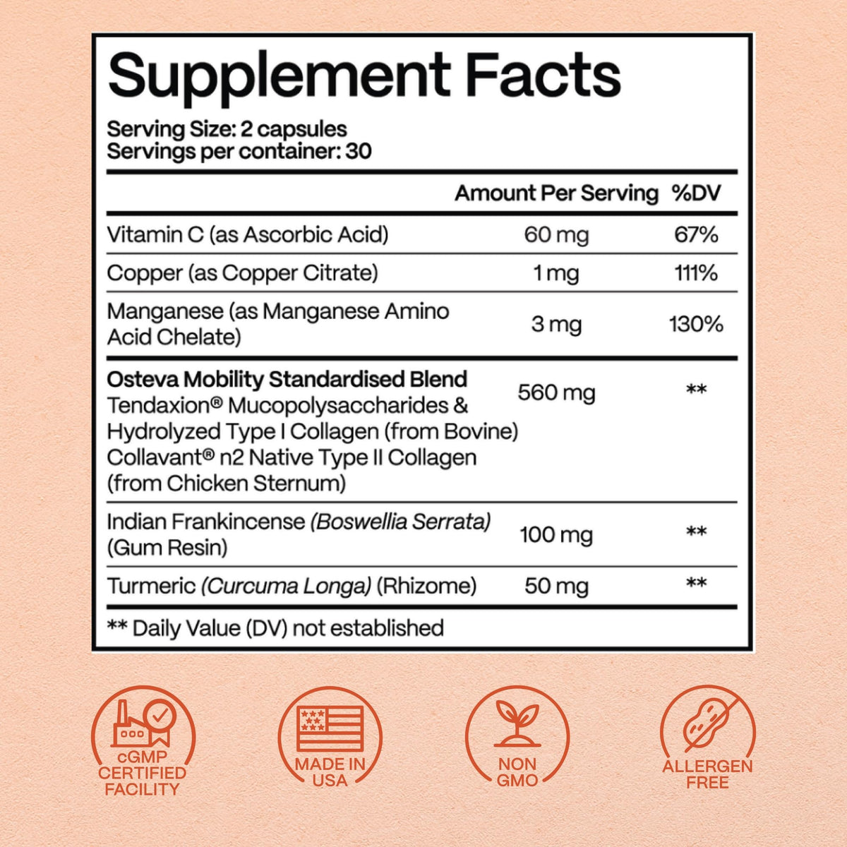 Rejuveen Osteva Joint Support Supplement for Women | High Potency Collagen, Turmeric, Boswellia | for Flexible Cartilage & Tendons, Resilient Knees & Hip, Improved Mobility | Non-GMO, 60 Ct - FENGGESTORE20