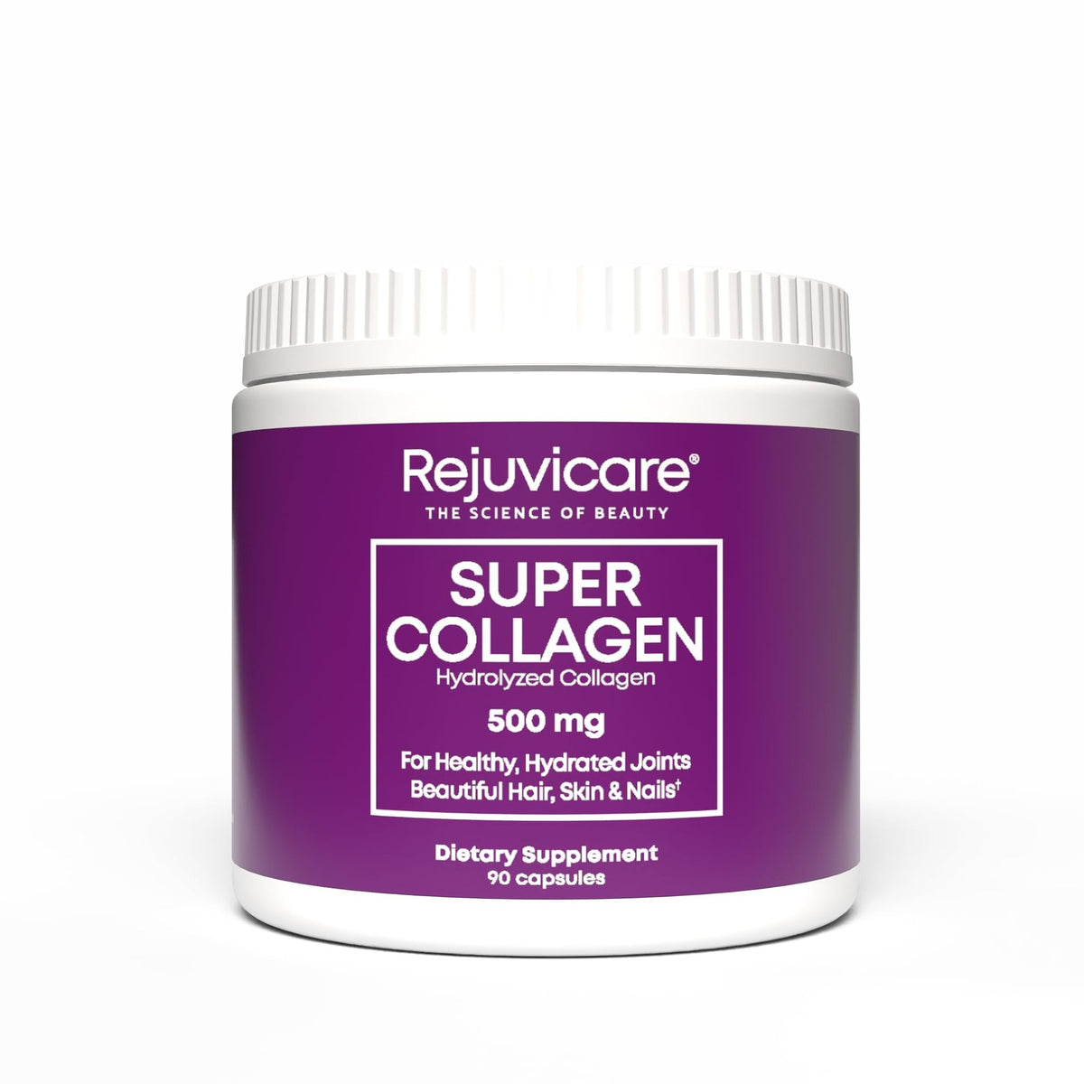 Rejuvicare Super Collagen Capsules for Beauty, Healthy Joints, Hair, Skin, & Nails, 90 Servings, Multi, (N8745) - FENGGESTORE20