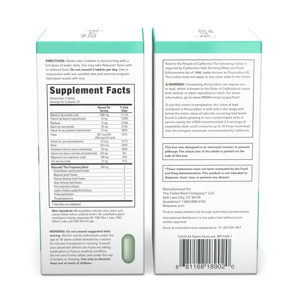 Relacore Extra Maximum Strength - Cortisol Supplements for Women - Reduce Cortisol Related Belly Fat - Stress Relief Supplement - Calm Mind - FENGGESTORE20