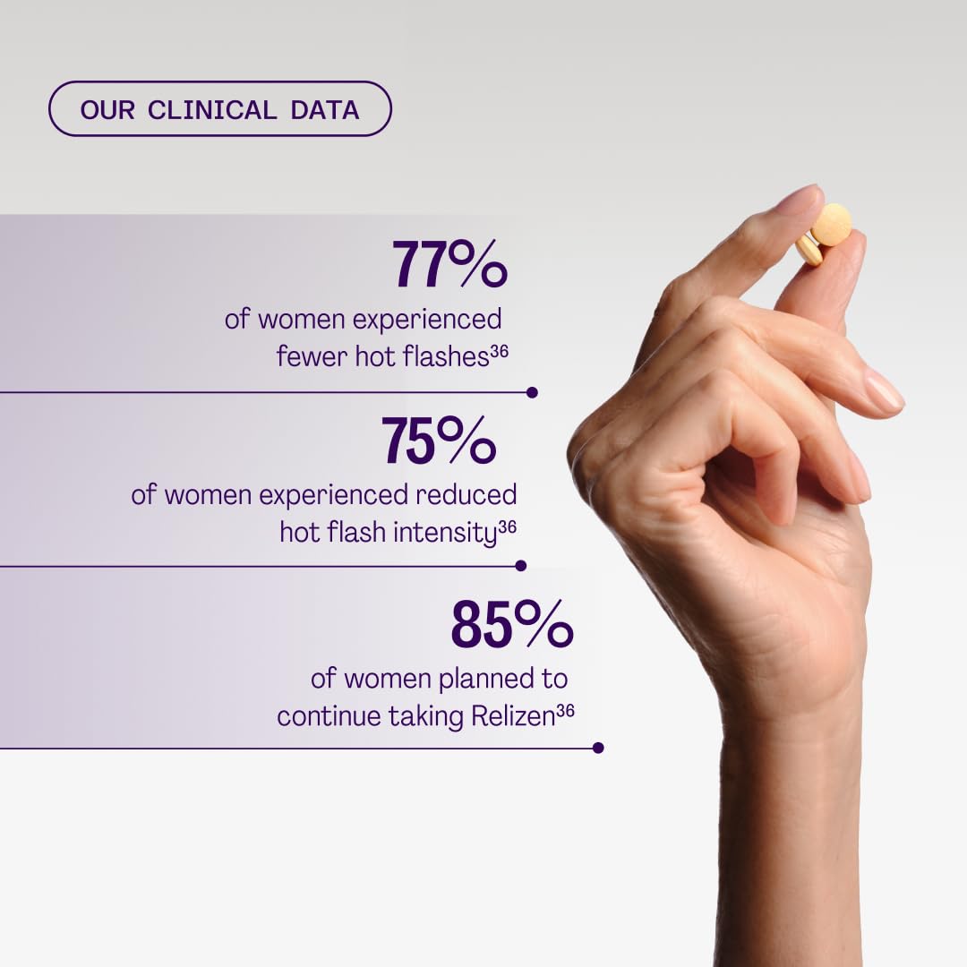 Relizen by Bonafide. Relief from Menopausal Hot Flashes & Night Sweats. — 2-Month Supply (120 Tablets) - FENGGESTORE20