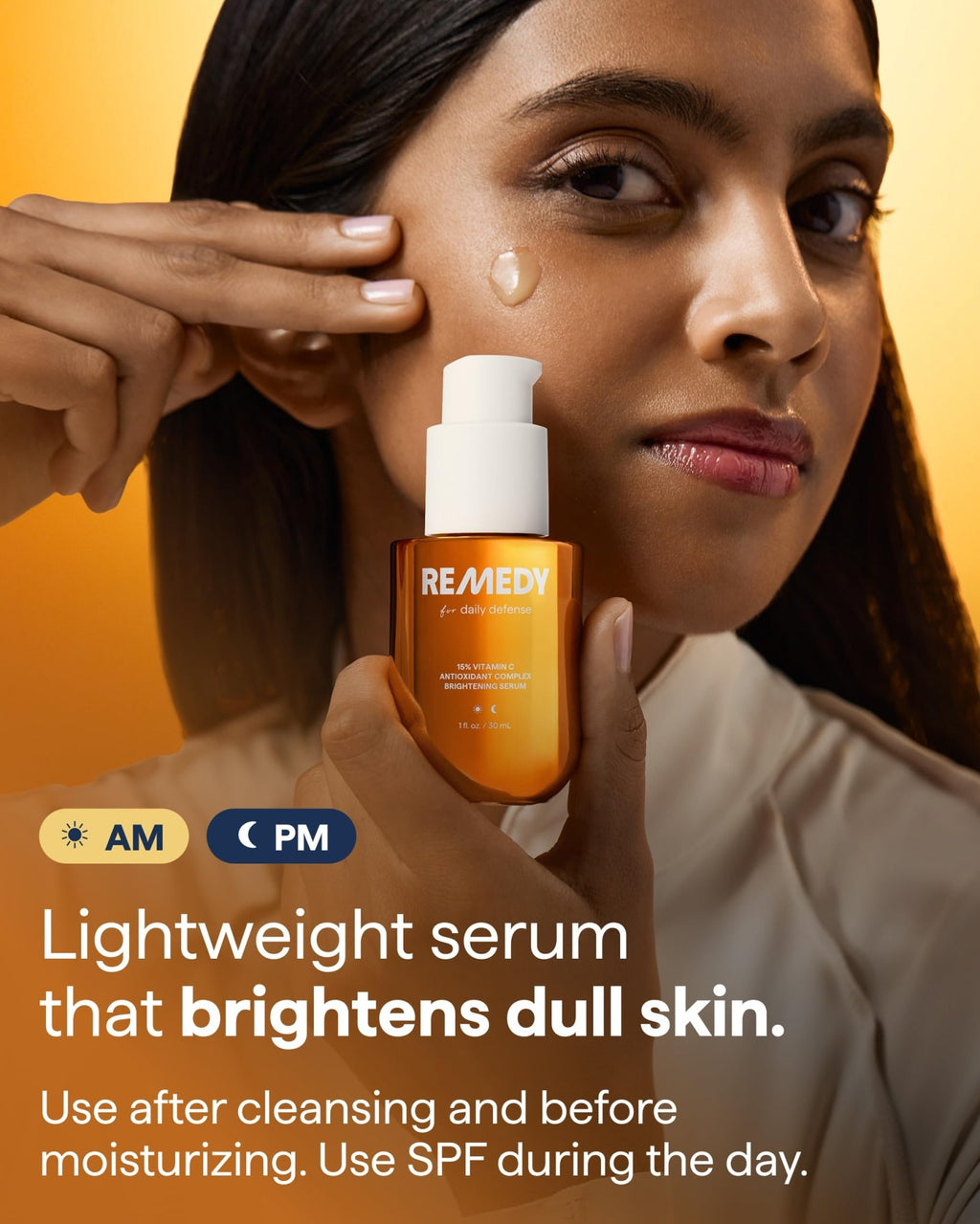Remedy for Daily Defense | 15% Vitamin C Complex Brightening Serum | Stabilized Vitamin C with Next-Gen Antioxidants, Ferulic Acid, Ectoin - FENGGESTORE20