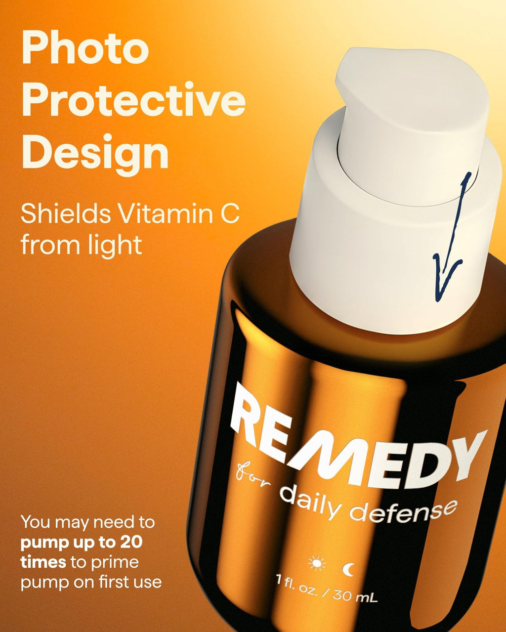 Remedy for Daily Defense | 15% Vitamin C Complex Brightening Serum | Stabilized Vitamin C with Next-Gen Antioxidants, Ferulic Acid, Ectoin - FENGGESTORE20