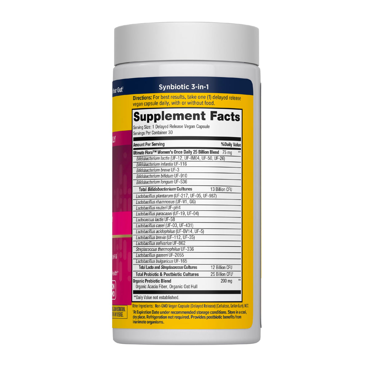 Renew Life Ultimate Flora Probiotics for Women with Prebiotics | 25 Billion CFU | 30 Delayed Release Capsules | 3 in 1 Synbiotic | Supports Digestive and Immune Health | Dairy, Soy and Gluten-Free - FENGGESTORE20