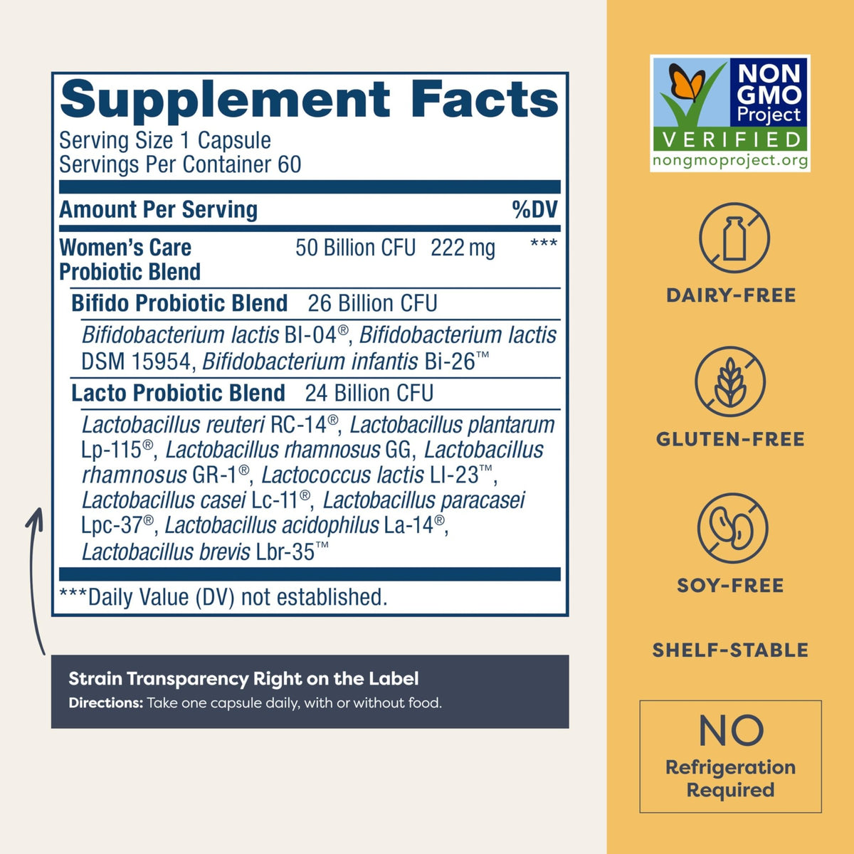 Renew Life Women's Probiotic Capsules, 50 Billion CFU Guaranteed, Supports pH Balance, Vaginal, Urinary, Digestive and Immune Health(2), L. Rhamnosus GG, Dairy, Soy and Gluten-Free, 60 Count - FENGGESTORE20
