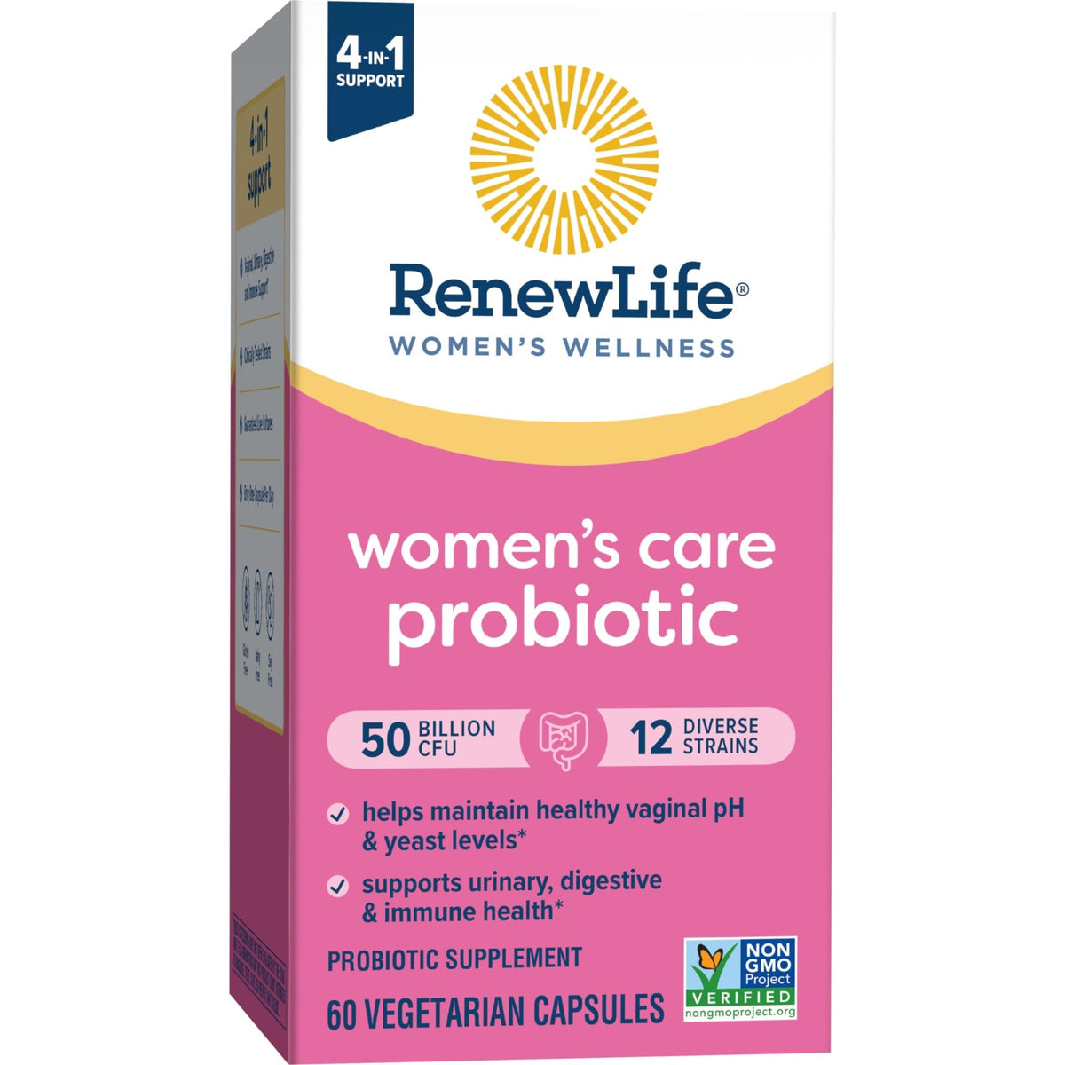Renew Life Women's Probiotic Capsules, 50 Billion CFU Guaranteed, Supports pH Balance, Vaginal, Urinary, Digestive and Immune Health(2), L. Rhamnosus GG, Dairy, Soy and Gluten-Free, 60 Count - FENGGESTORE20