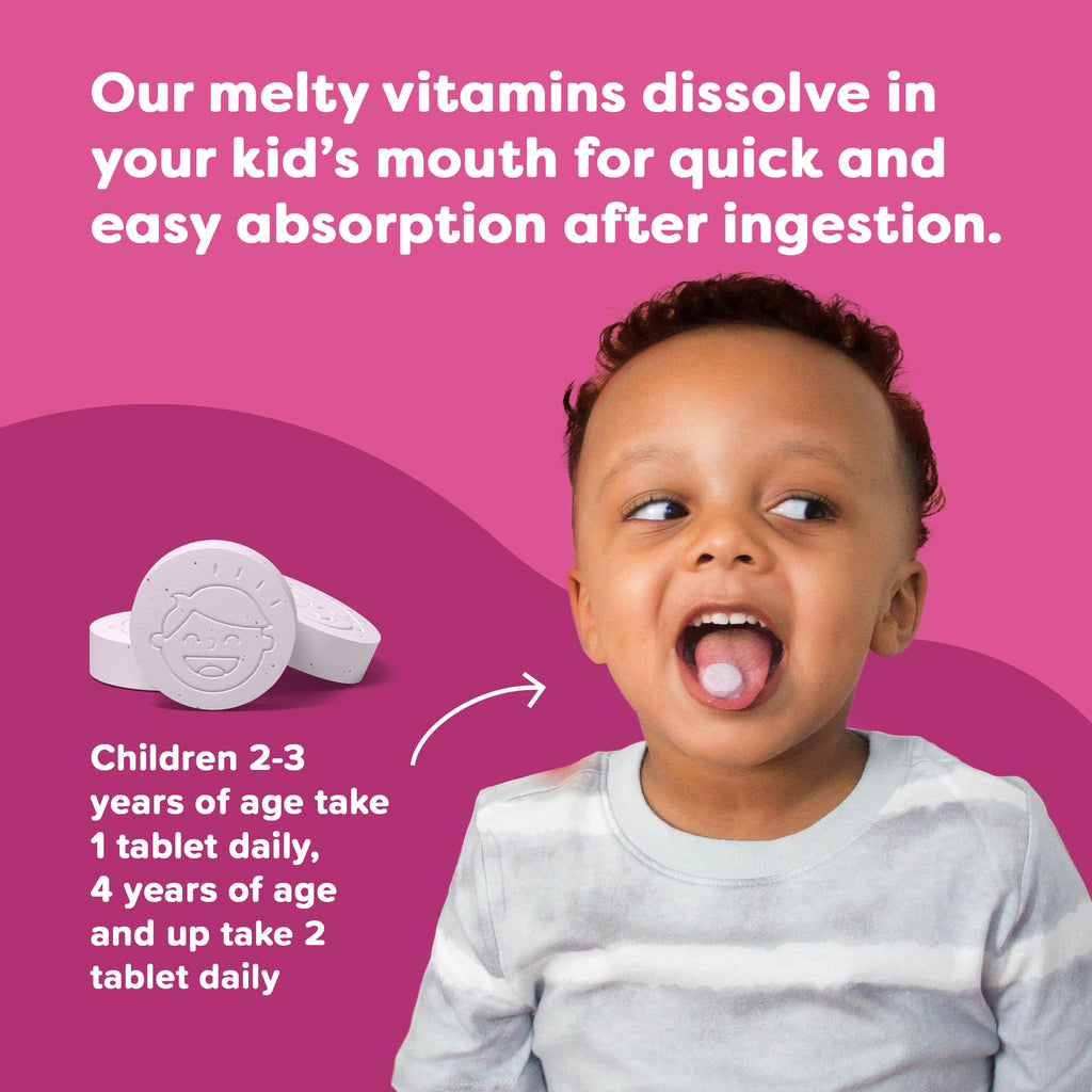 Renzo's Captain Calm Kids Magnesium Supplement with L-Theanine, Dissolvable Kids Vitamins for Relaxation and Mood Support, Sugar-Free Melty Tabs, - FENGGESTORE20