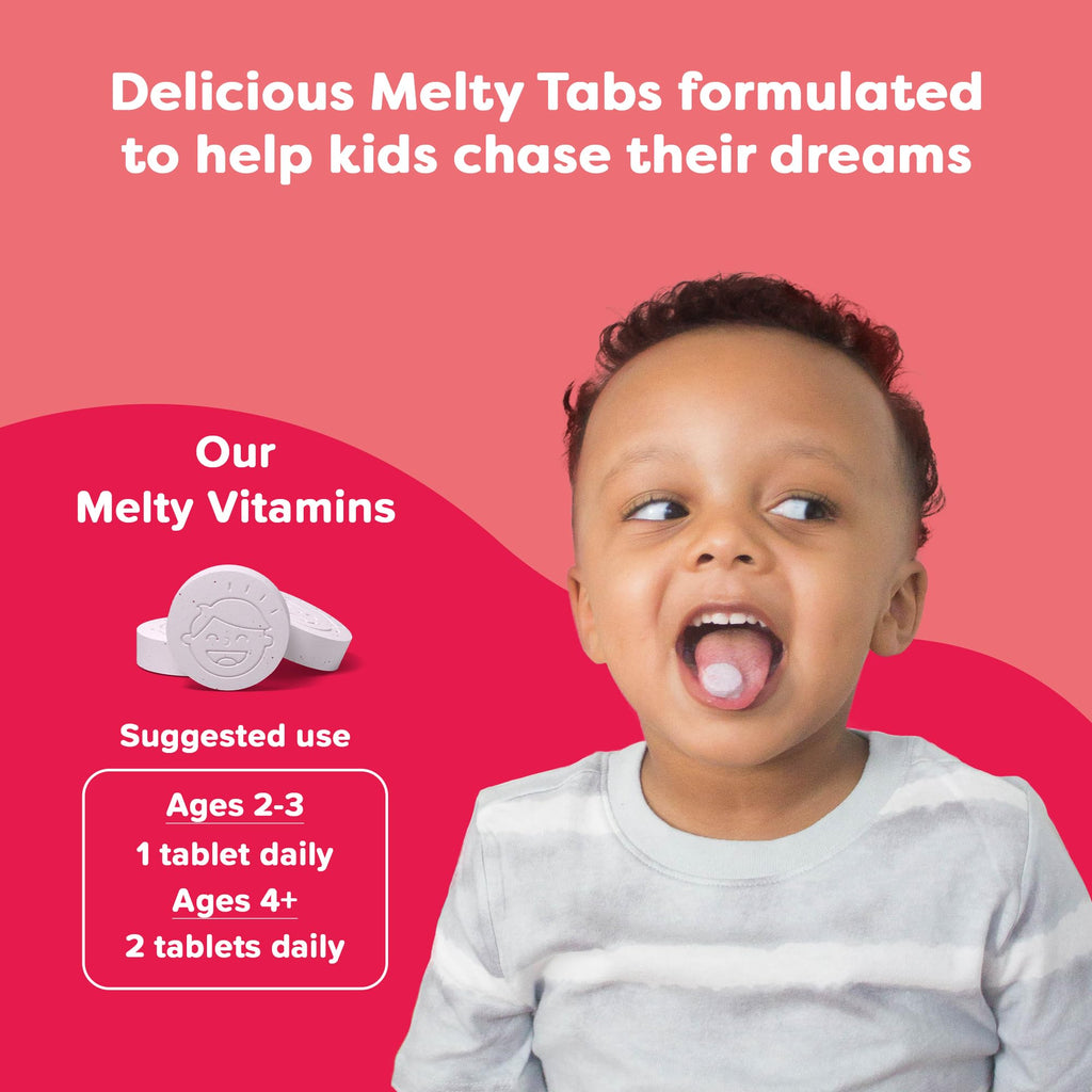 Renzo's Iron Supplements for Kids, Dissolvable Vegan Kids Iron Supplement with Vitamin C, Sugar-Free Melty Tabs - FENGGESTORE20