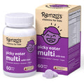 Renzo's Picky Eater Kids Multivitamin with Iron - Dissolvable Kids Vitamins with Iron, Zinc, Vitamin C, Vitamin D, E & K, Sugar-Free Melty Tabs, Cherry Flavor - FENGGESTORE20