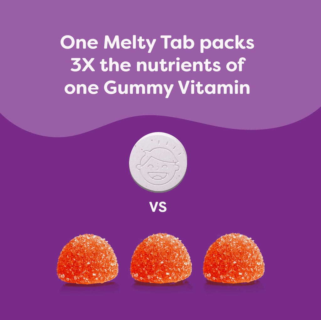 Renzo's Picky Eater Kids Multivitamin with Iron - Dissolvable Kids Vitamins with Iron, Zinc, Vitamin C, Vitamin D, E & K, Sugar-Free Melty Tabs, Orange Flavor - FENGGESTORE20