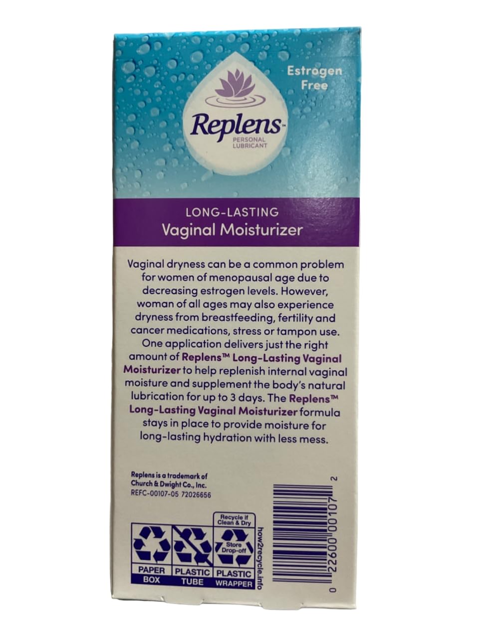 Replens Long-Lasting Vaginal Moisturizer with Reusable Applicator, 1.23 Ounce - FENGGESTORE20
