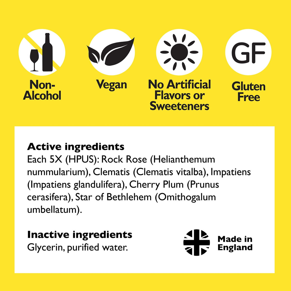 RESCUE Bach Remedy Dropper 20mL, Natural Stress Relief, Homeopathic Flower Essence, Vegan, Gluten & Sugar-Free, Non-Habit Forming (Non-Alcohol Formula) - FENGGESTORE20