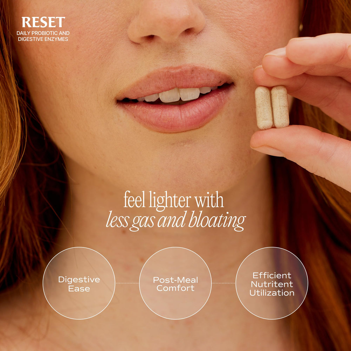 Reset Daily Probiotic + Prebiotic Plant Digestive Enzymes – Advanced Gut Reset for Women - FENGGESTORE20