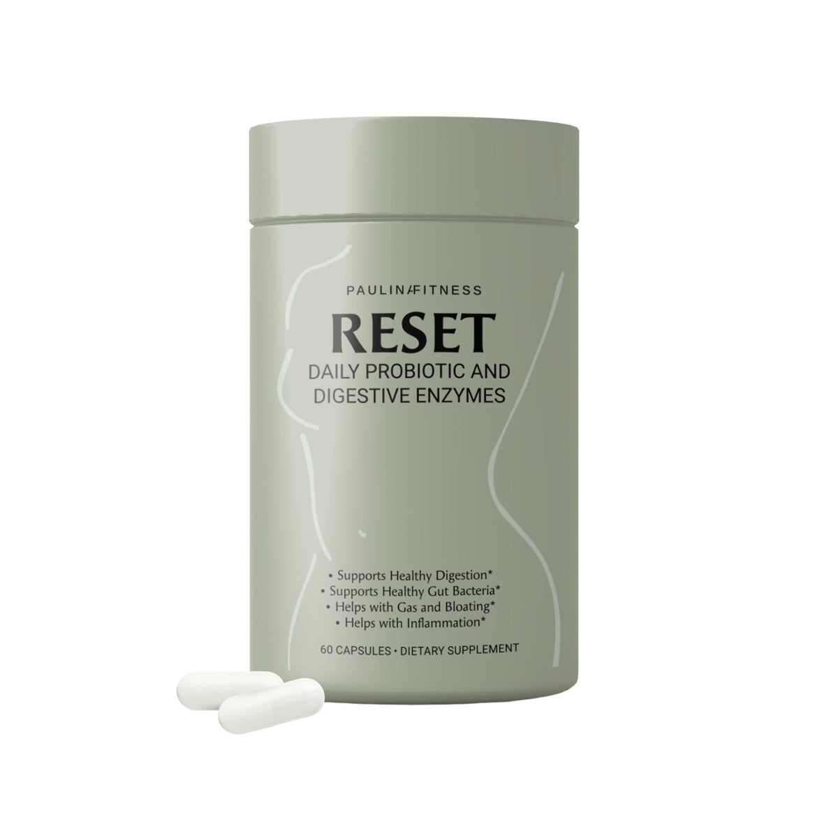 Reset Daily Probiotic + Prebiotic Plant Digestive Enzymes – Advanced Gut Reset for Women - FENGGESTORE20