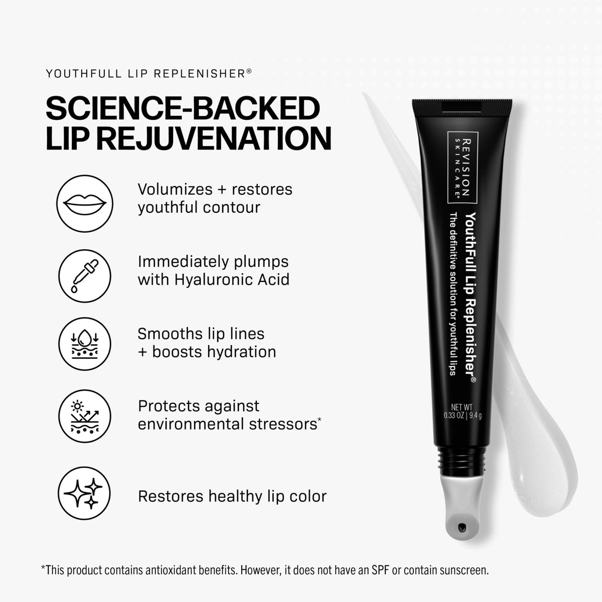 Revision Skincare YouthFull Lip Replenisher®, Moisturizing Lip Plumper with Hyaluronic Acid, Volumizing, Plumping and Anti Aging, 0.33 oz - FENGGESTORE20