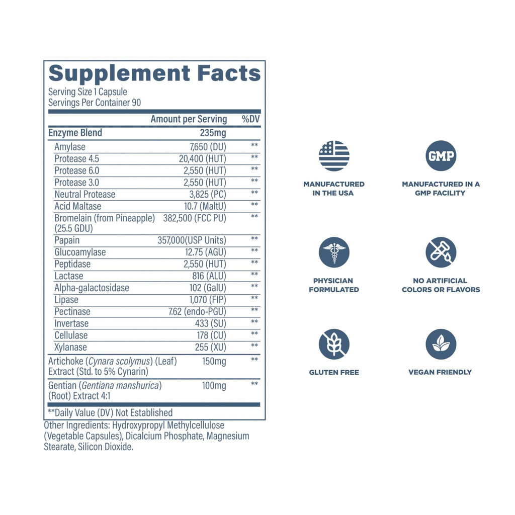 Revive MD Digest Aid, Digestive Support Supplement for Men & Women - Comprehensive Digestive Enzyme Blend with Probiotics & Prebiotics for Gut Health & Healthy Digestion - FENGGESTORE20