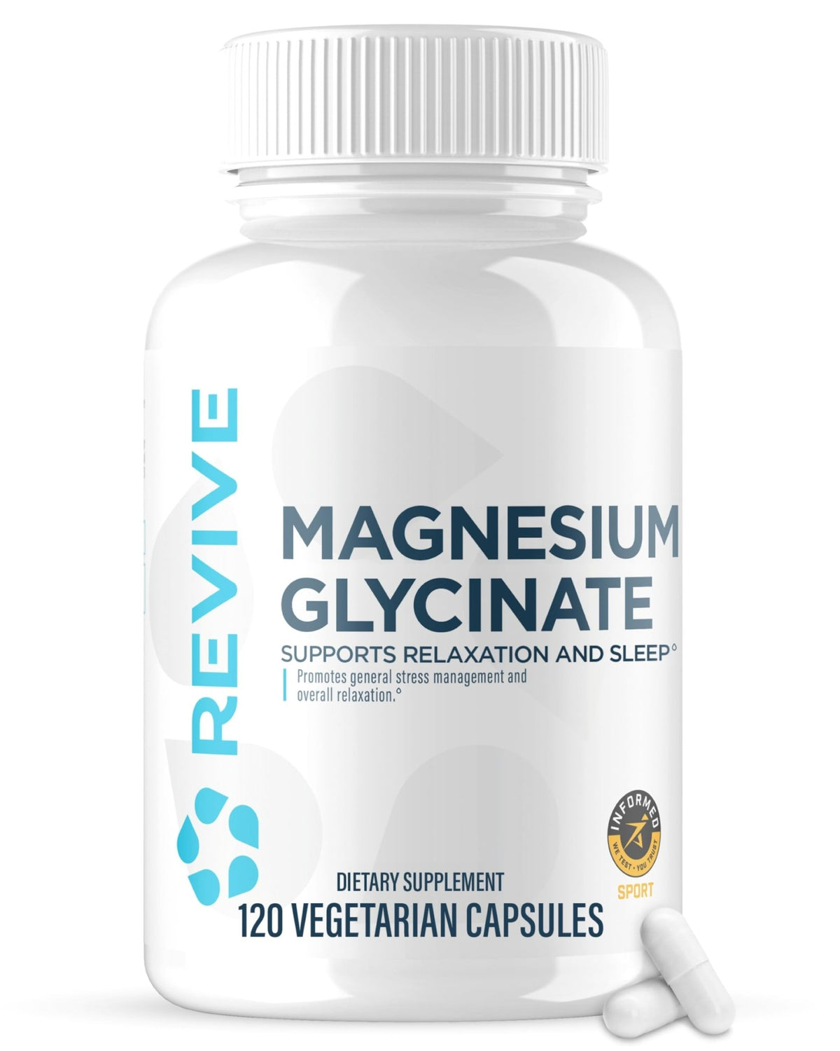 Revive MD Pure Magnesium Glycinate 200mg – High Absorption Supplement for Relaxation, Stress Relief, Sleep & Memory Support – Promotes Strong Bones - FENGGESTORE20