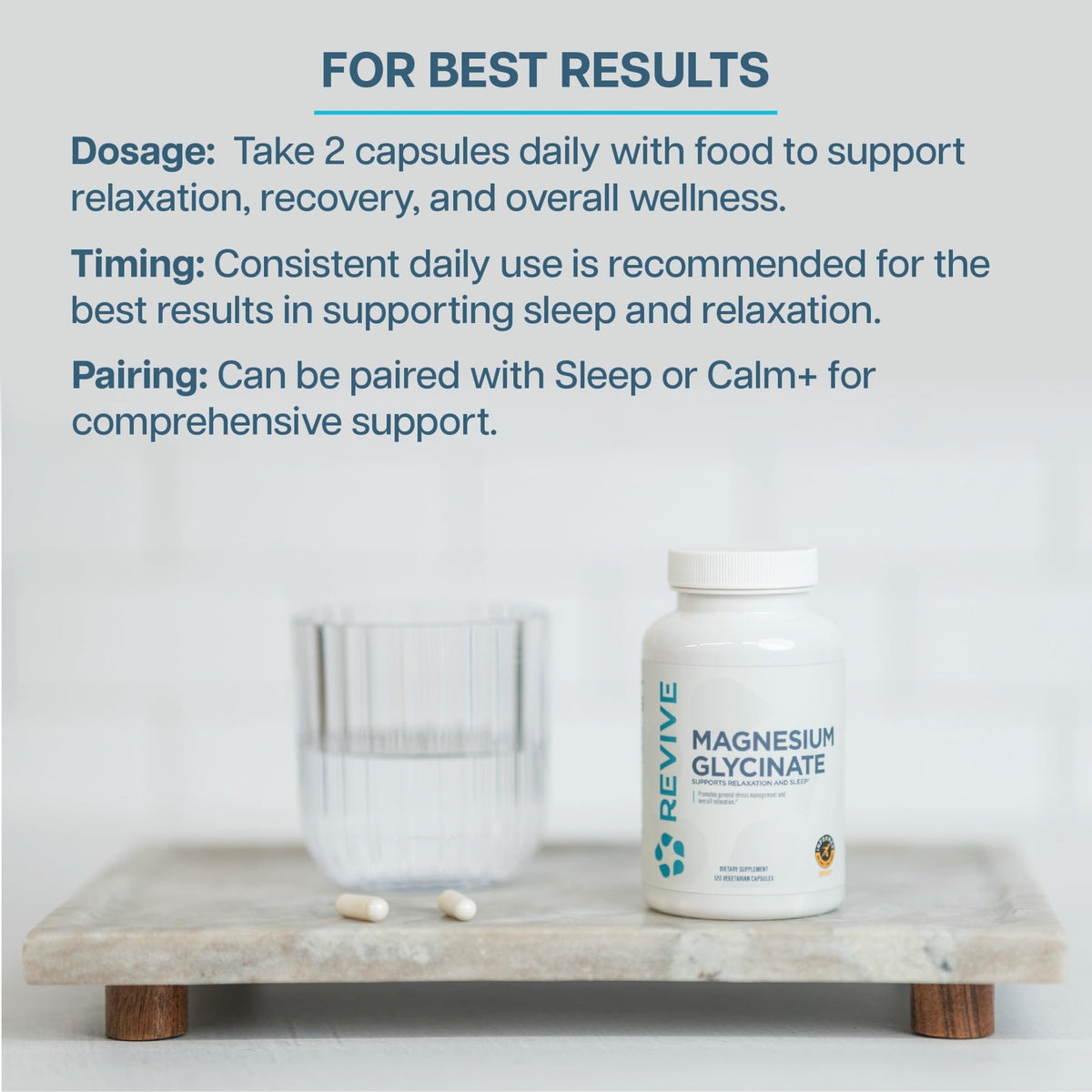Revive MD Pure Magnesium Glycinate 200mg – High Absorption Supplement for Relaxation, Stress Relief, Sleep & Memory Support – Promotes Strong Bones - FENGGESTORE20
