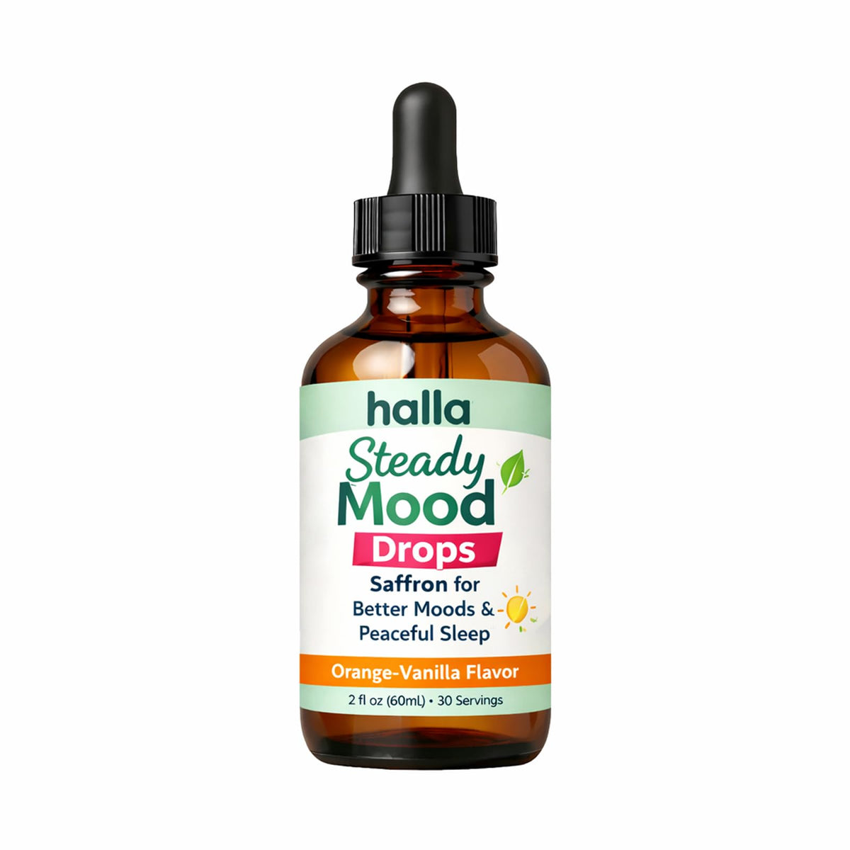 ReviveNerve Halla Steady Mood Drops, Orange-Vanilla Flavor, Liquid Formula with Pine Bark Extract(1pcs) - FENGGESTORE20