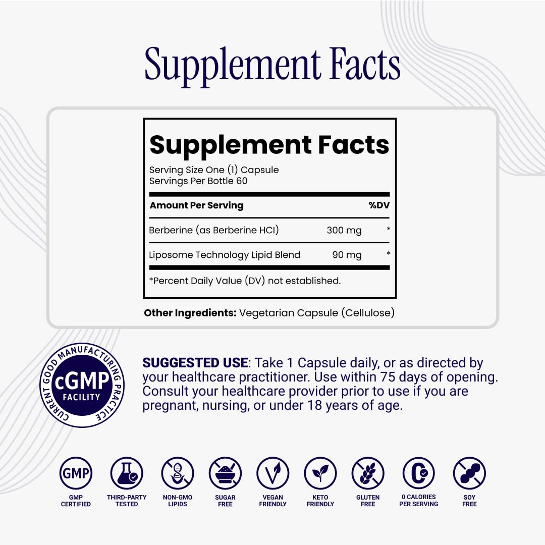 Rho Nutrition Liposomal Berberine Capsules - Ultra High Absorption Supplement – Supports Immune Function, Gut Health and Metabolic - FENGGESTORE20