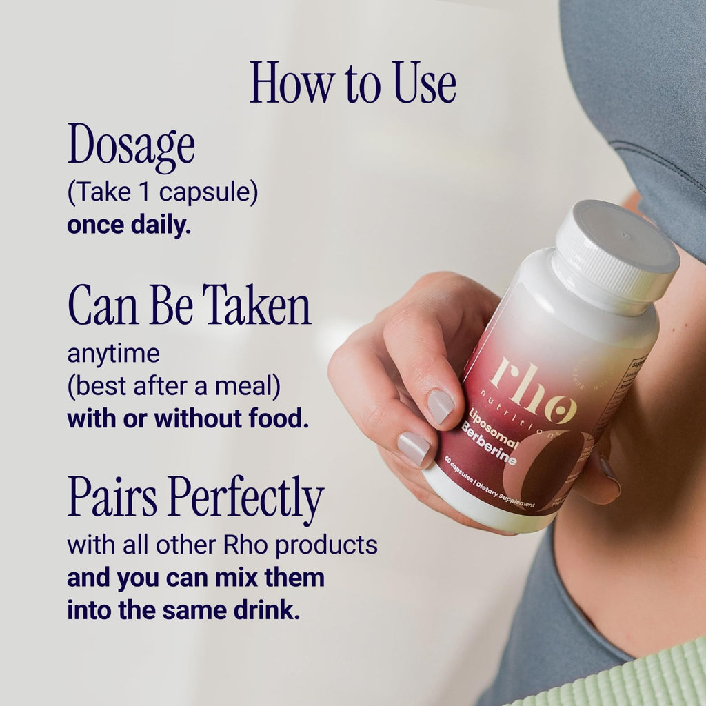 Rho Nutrition Liposomal Berberine Capsules - Ultra High Absorption Supplement – Supports Immune Function, Gut Health and Metabolic - FENGGESTORE20