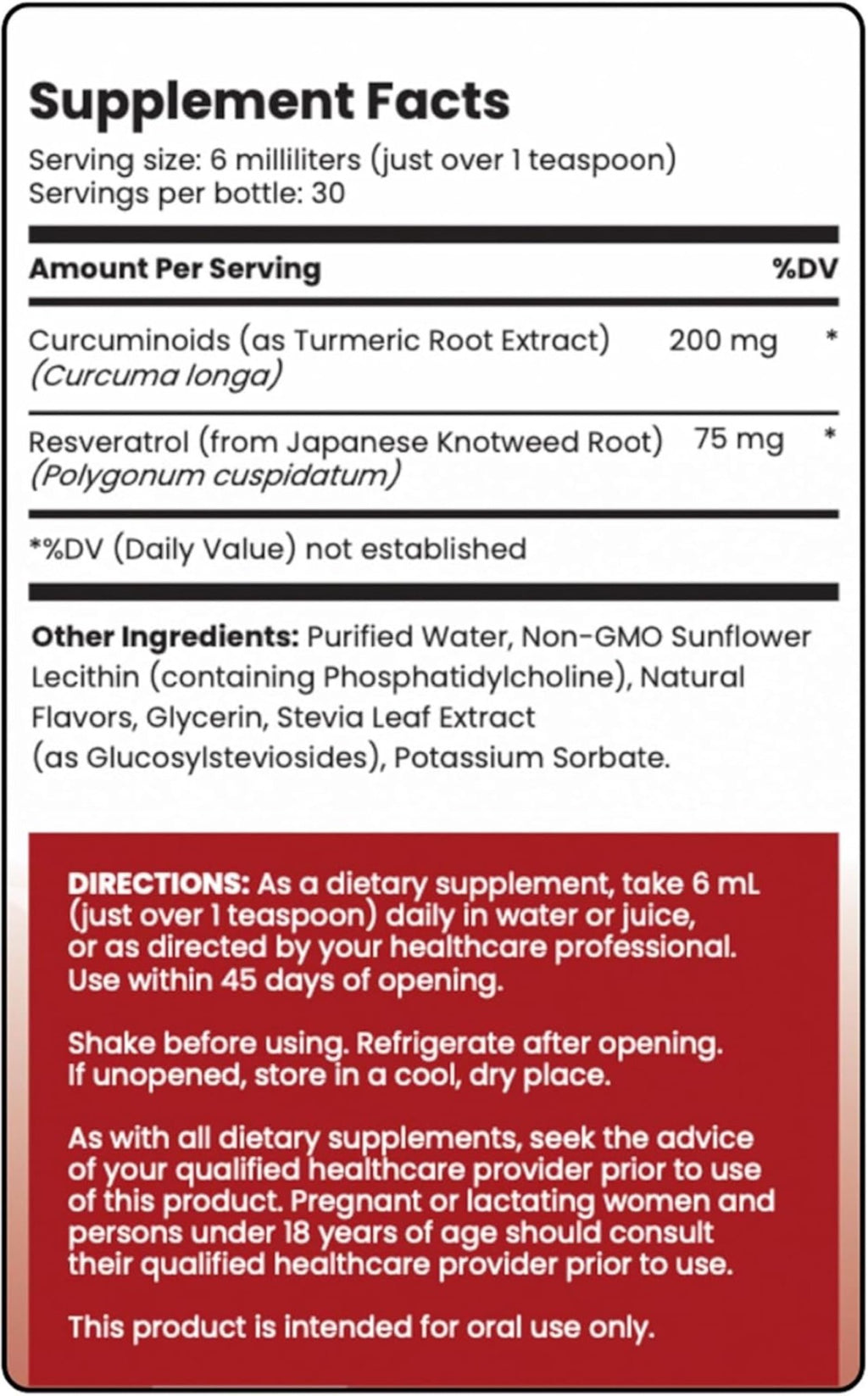 Rho Nutrition Liposomal Curcumin + Resveratrol (1 Pack) – Ultra High Absorption Liquid Curcumin Supplement – Promotes Joint Comfort, Mobility, Cellular Health and Overall Well-Being - FENGGESTORE20