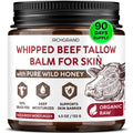 RICHGRAND Beef Tallow for Skin - Whipped Tallow and Honey Balm - Grass Fed Beef Tallow for Face, Daily Moisturizer & Body Butter - FENGGESTORE20