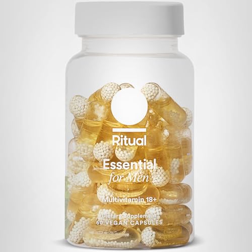 Ritual Men’s 18+ Daily Multivitamin - Key Essential Vitamins and Minerals to Support Energy, Muscle, Heart, Brain Health* - Including Zinc, D3, B12, A, K2 - Vegan - Mint - 60 Capsules - 30 Servings - FENGGESTORE20