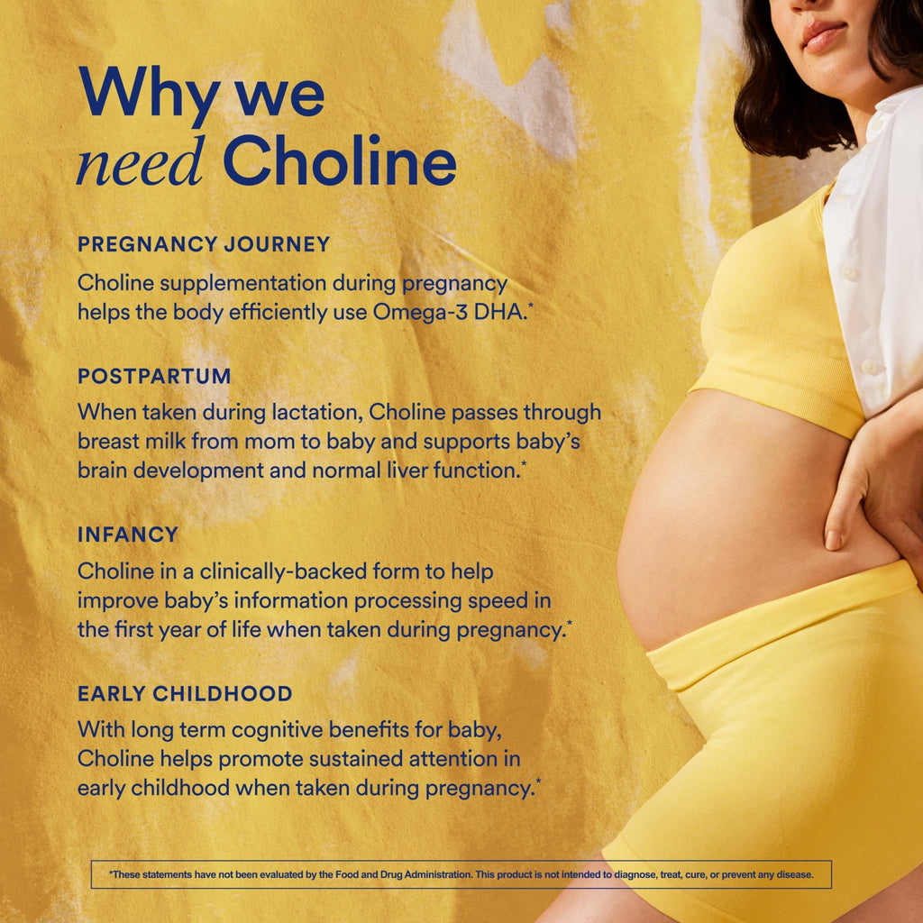 Ritual Natal Choline Supplement - 550mg - to Support Baby’s Cognitive Function When Taken During Pregnancy and Postpartum Choline Content in Breastmilk - FENGGESTORE20
