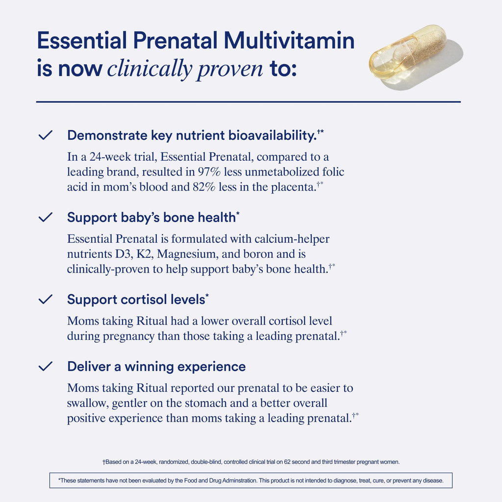 Ritual Prenatal Multivitamin For Women - Key Essential Vitamins and Minerals To Support Mom and Baby During Pregnancy* - Folate, Choline, Omega-3 DHA - FENGGESTORE20
