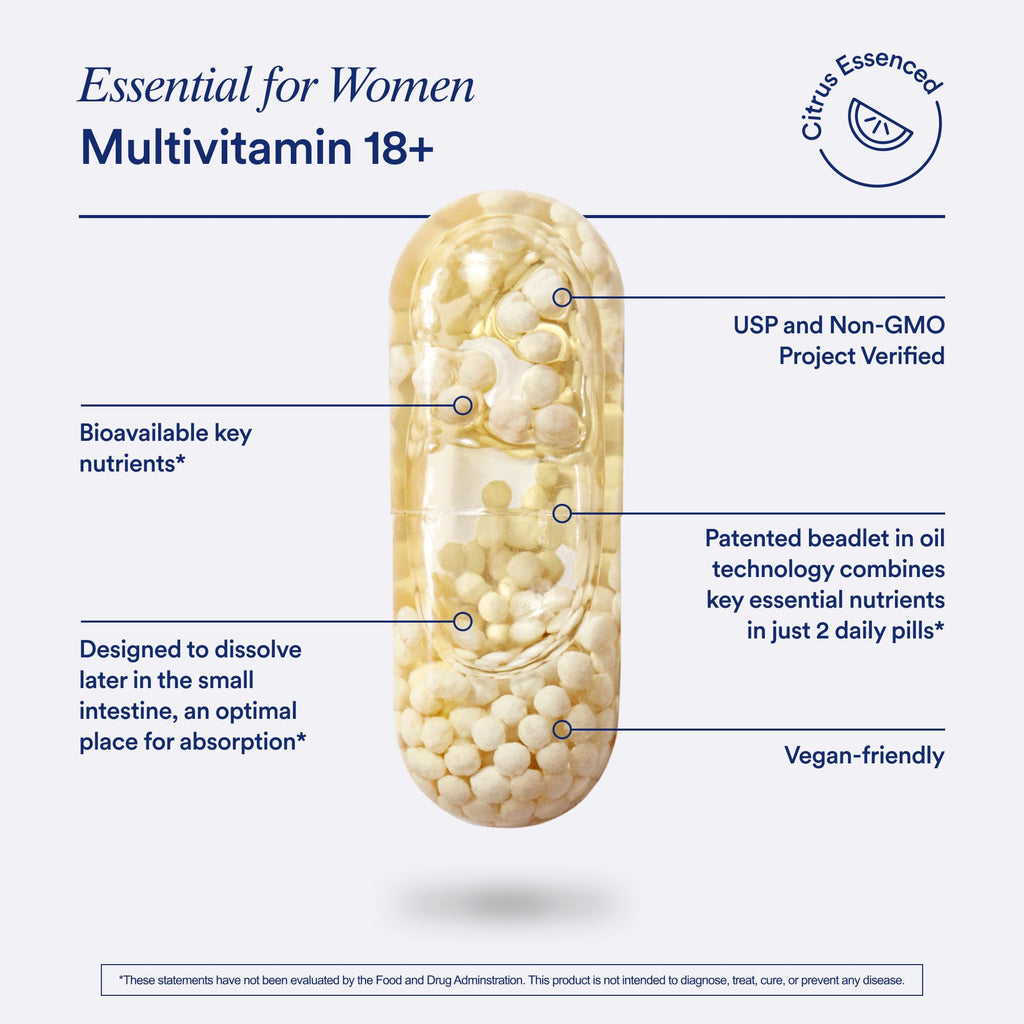Ritual Women’s 18+ Daily Multivitamin - Key Essential Vitamins and Minerals to Support Energy, Heart, Bone, Brain Health* - Clinical Backed - Vegan - FENGGESTORE20