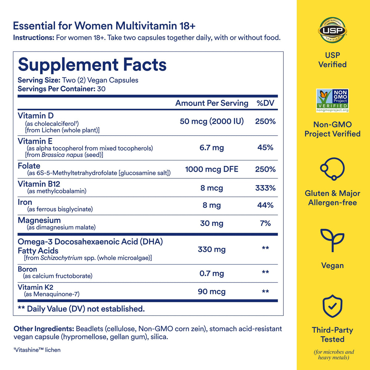 Ritual Women’s 18+ Daily Multivitamin - Key Essential Vitamins and Minerals to Support Energy, Heart, Bone, Brain Health* - Clinical Backed - Vegan - FENGGESTORE20