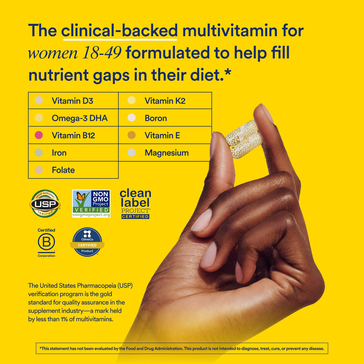 Ritual Women’s 18+ Daily Multivitamin - Key Essential Vitamins and Minerals to Support Energy, Heart, Bone, Brain Health* - Clinical Backed - Vegan - USP Verified - Mint - 60 Capsules - 30 Servings - FENGGESTORE20